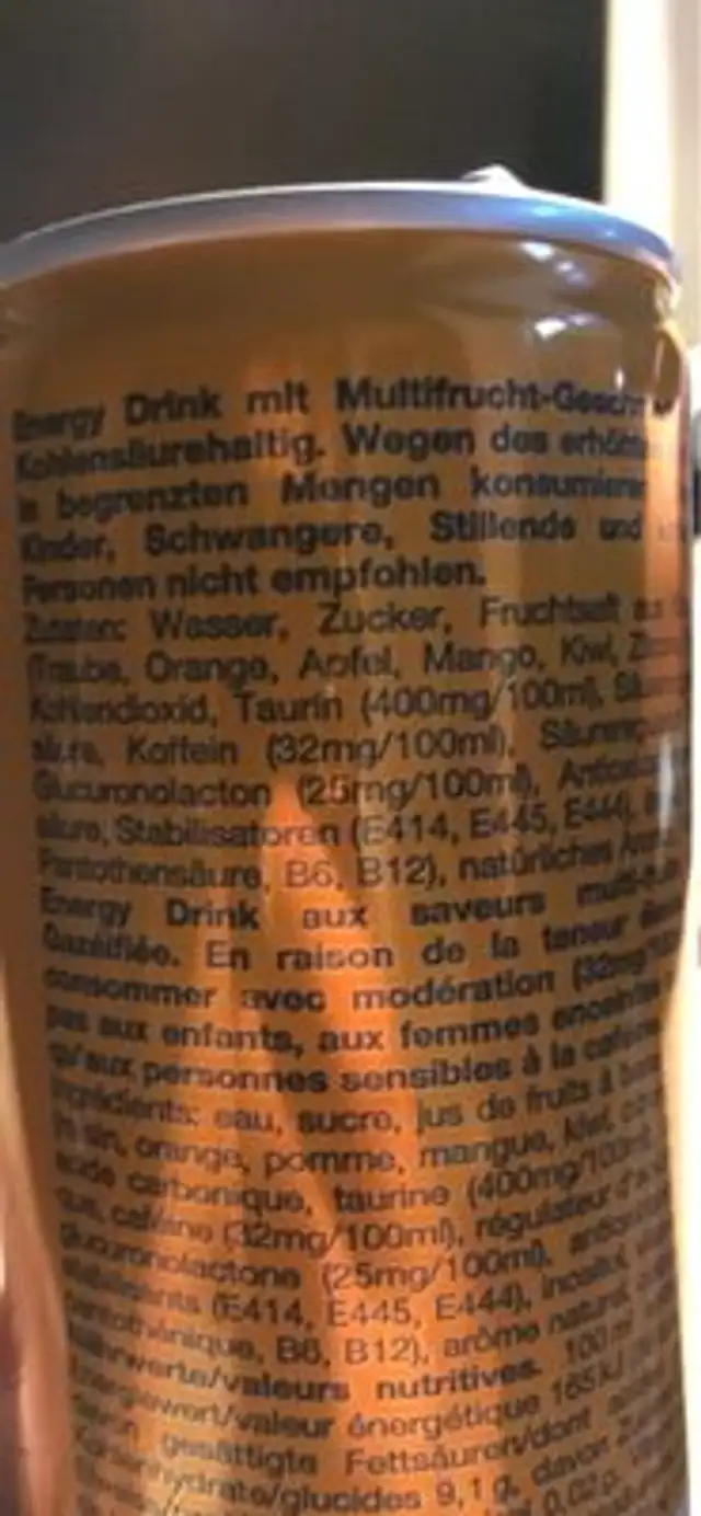Powerlino ingredients label
