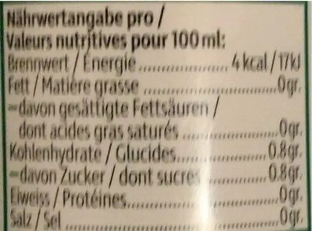 Touch my neck and i touch yours nutrition facts table