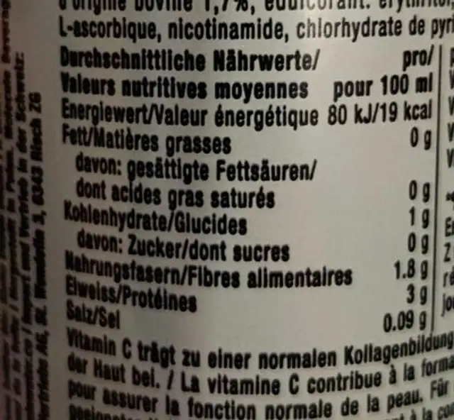 +pw collagen booster nutrition facts table