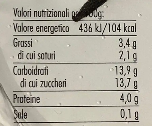 Yogourt de montagne Vanille nutrition facts table