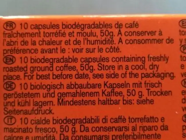 Cafe Jebena ingredients label