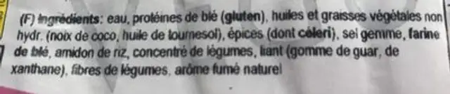 Vegi-aufschnit ingredients label