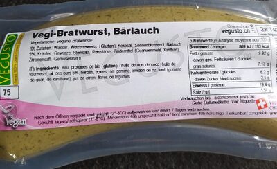 Vegi-Bratwurst, Bärlauch