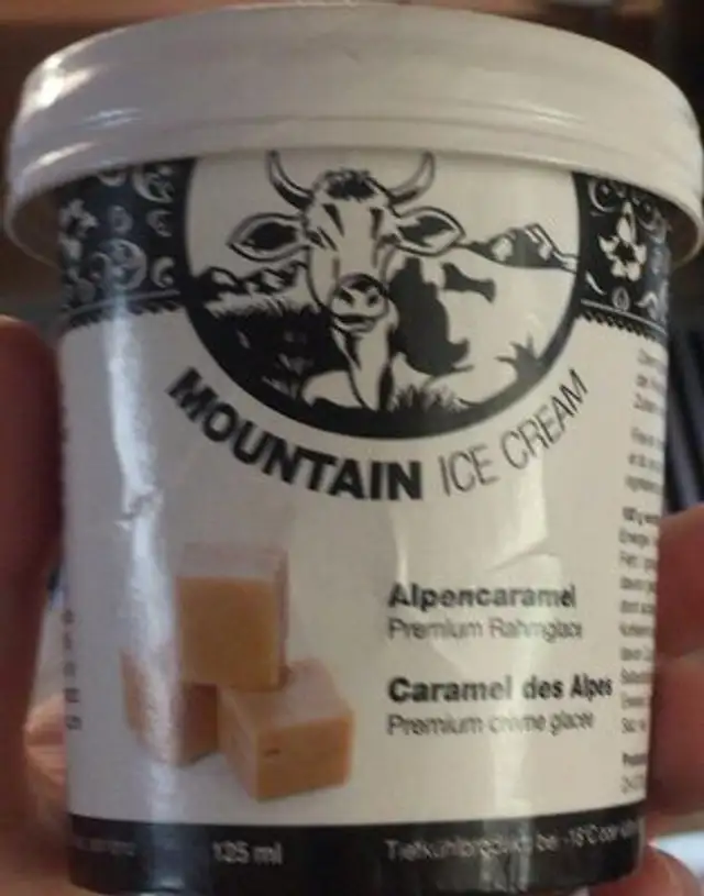 Caramel des alpes premium crème glacée