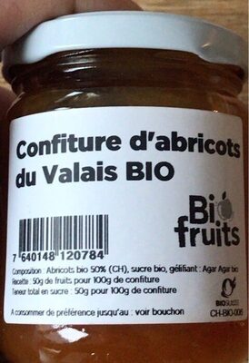 Confiture d'abricots du Valais BIO front packaging