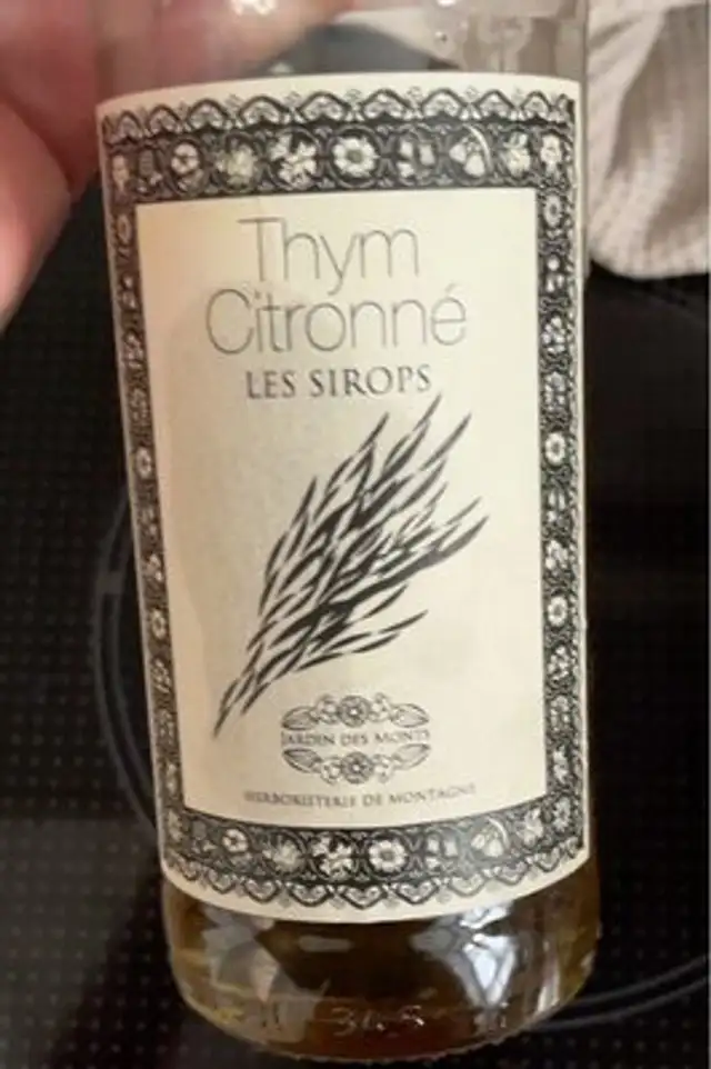Sirop De Thym Citronné Bio ? 3,5DL ? Jardin Des Monts