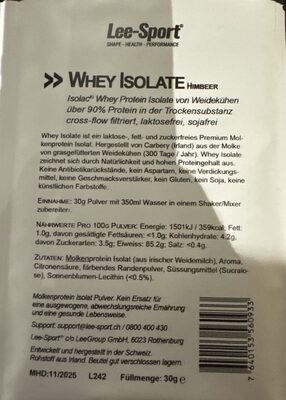Whey Isolate Himbeer