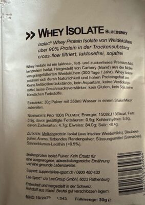 Whey Isolate Blueberry