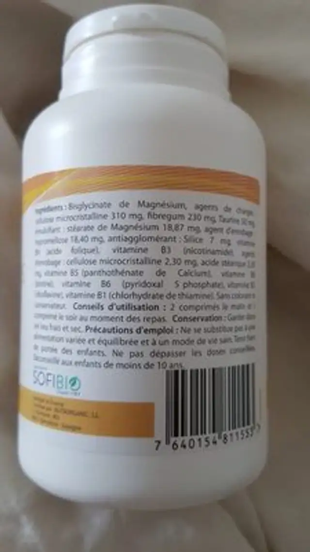 Magne-sens ingredients label