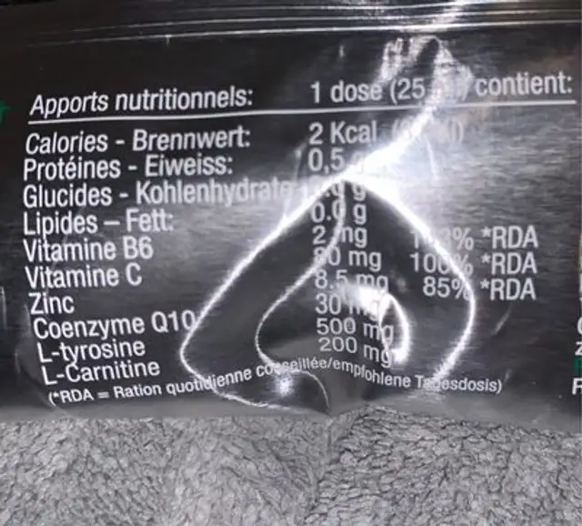 Maiday Boost nutrition facts table