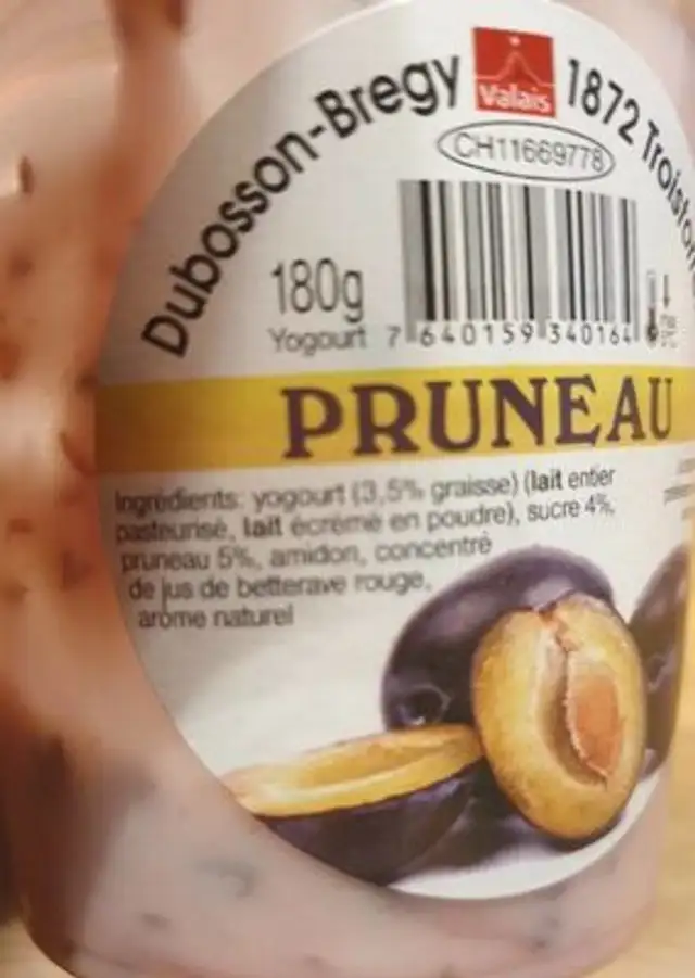Dubosson-Bregy nutrition facts table