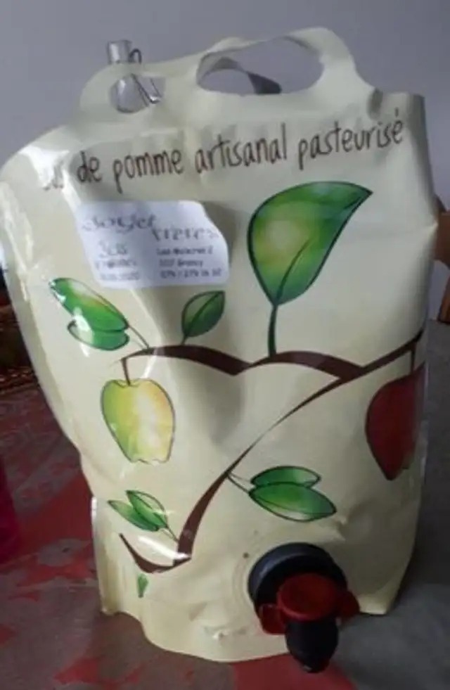 Jus de pommes artisanal pasteurisé