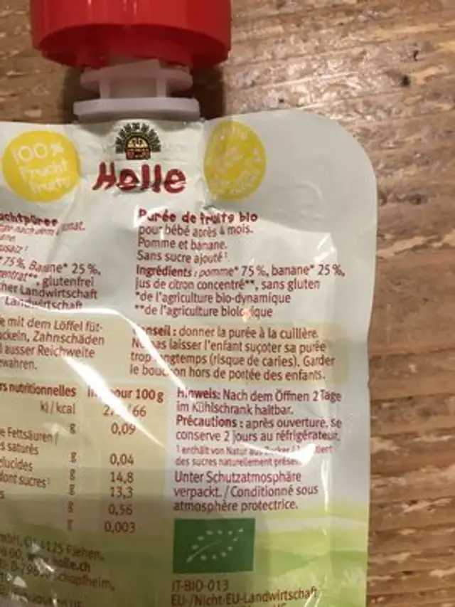 Epicerie / Epicerie Sucrée / Compotes Et Purées De Fruits ingredients label