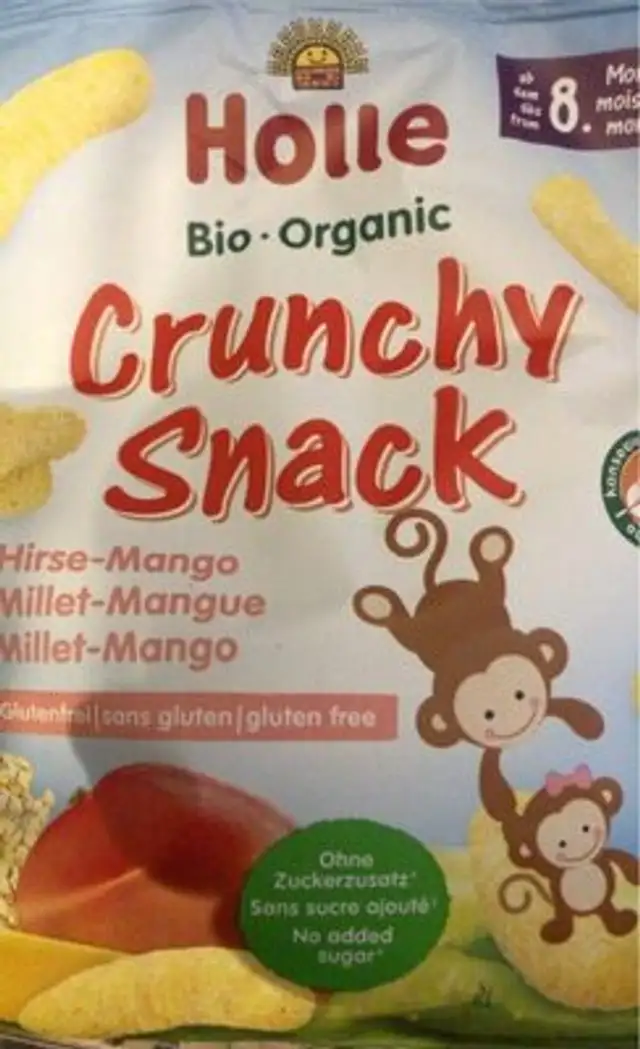 Crunchy snack front packaging