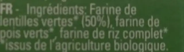 Bulk Deal 12 X Explore Cuisine Organic Green Lentil Lasagne ingredients label