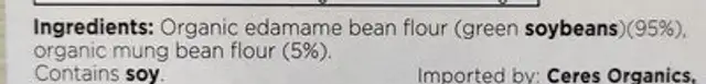 edame flour ingredients label