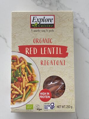 Organic Red Lentil Rigatoni