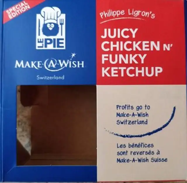 Juicy chicken n' funky ketchup