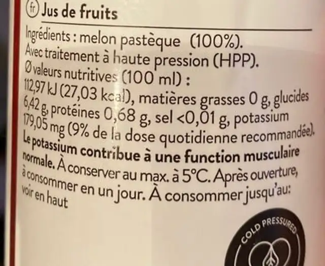 Hey life agua fresca nutrition facts table