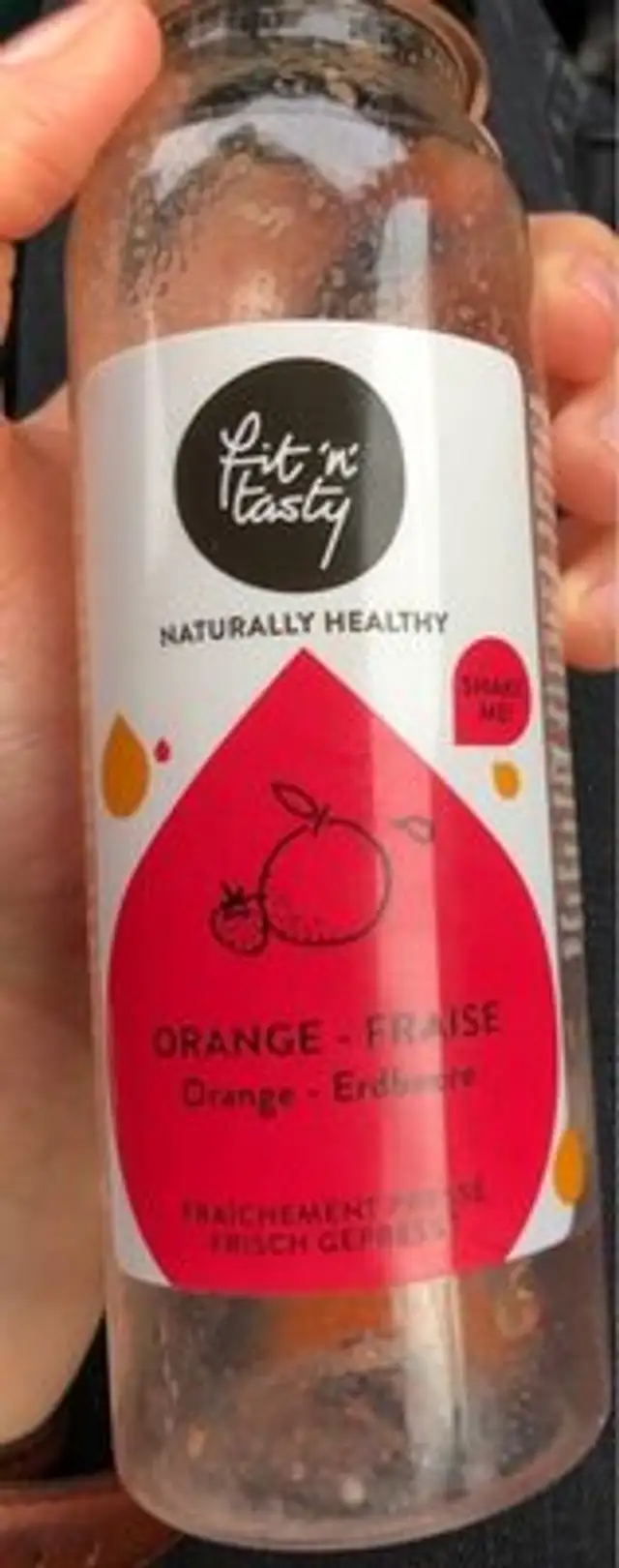 Jus fraichement presse fit'n'tasty orange fraise
