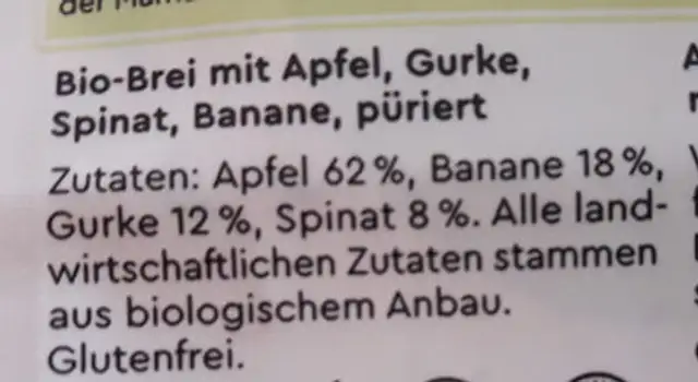 Unknown ingredients label