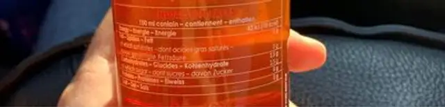 Cold Brew Tea nutrition facts table