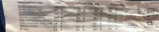 glace artisanales pêche sureau nutrition facts table