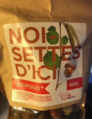 Noisettes d'ici front packaging