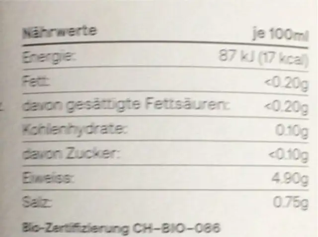 Bouillon d’os nutrition facts table