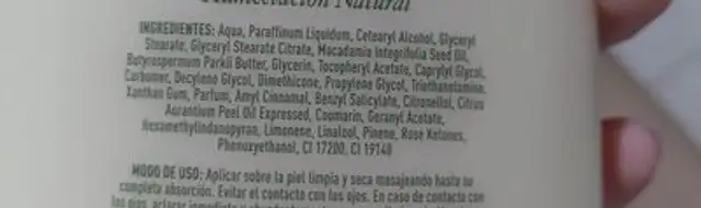 natural feeling ingredients label