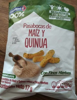 Pasabocas de maíz y quinua