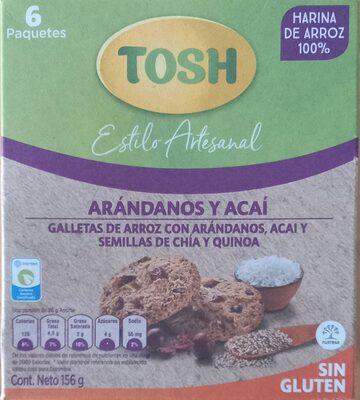 Tosh Estilo Artesanal Arándanos y Acaí front packaging