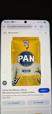 Harina de maíz blanco precocida fortificada con hierro y vitaminas front packaging