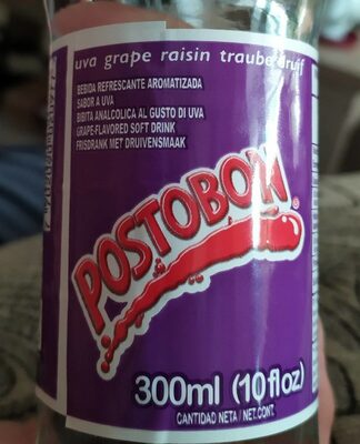 Postobon Grape front packaging