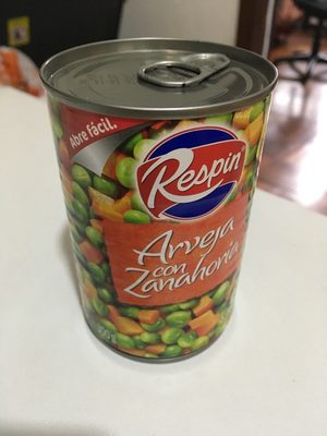 arveja con zanahoria enlatada respin front packaging
