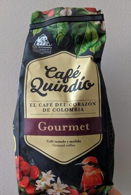 Cafe Quindio 100% Colombian Excelso Gourmet Ground Coffee, 500G front packaging