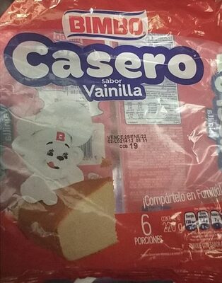 Bimbo casero sabor vainilla