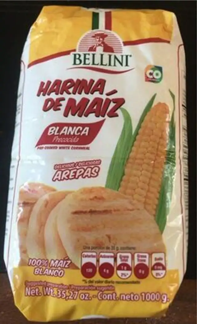 Harina de Maíz Blanca Precocida front packaging