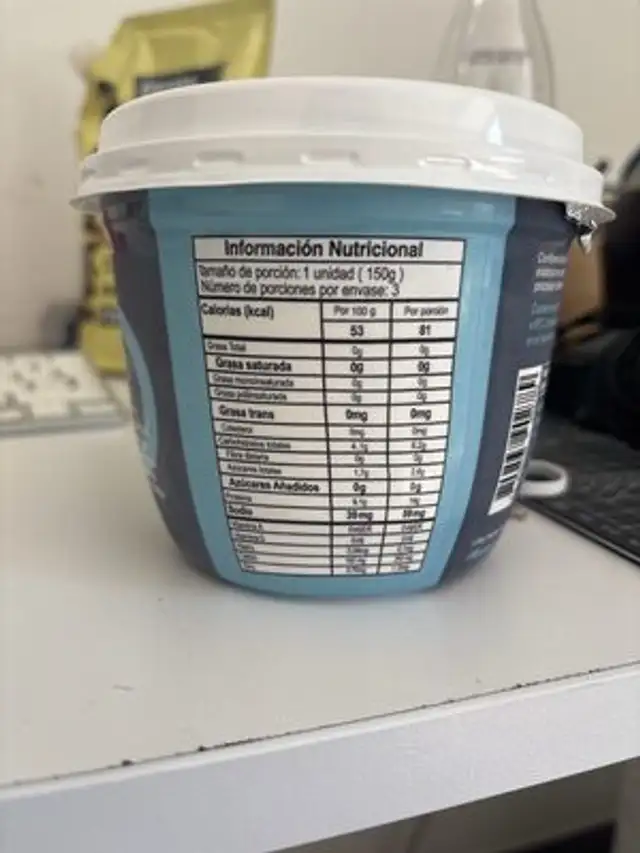 Yogurt griego nutrition facts table