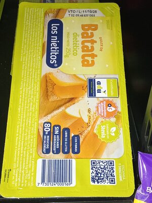Los nietitos dulce de batata dietético front packaging