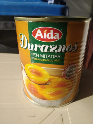 Duraznos en almíbar en mitades