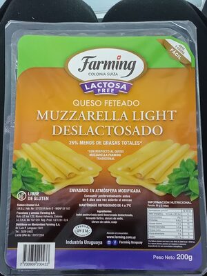 Farming mozzarella light deslactosado