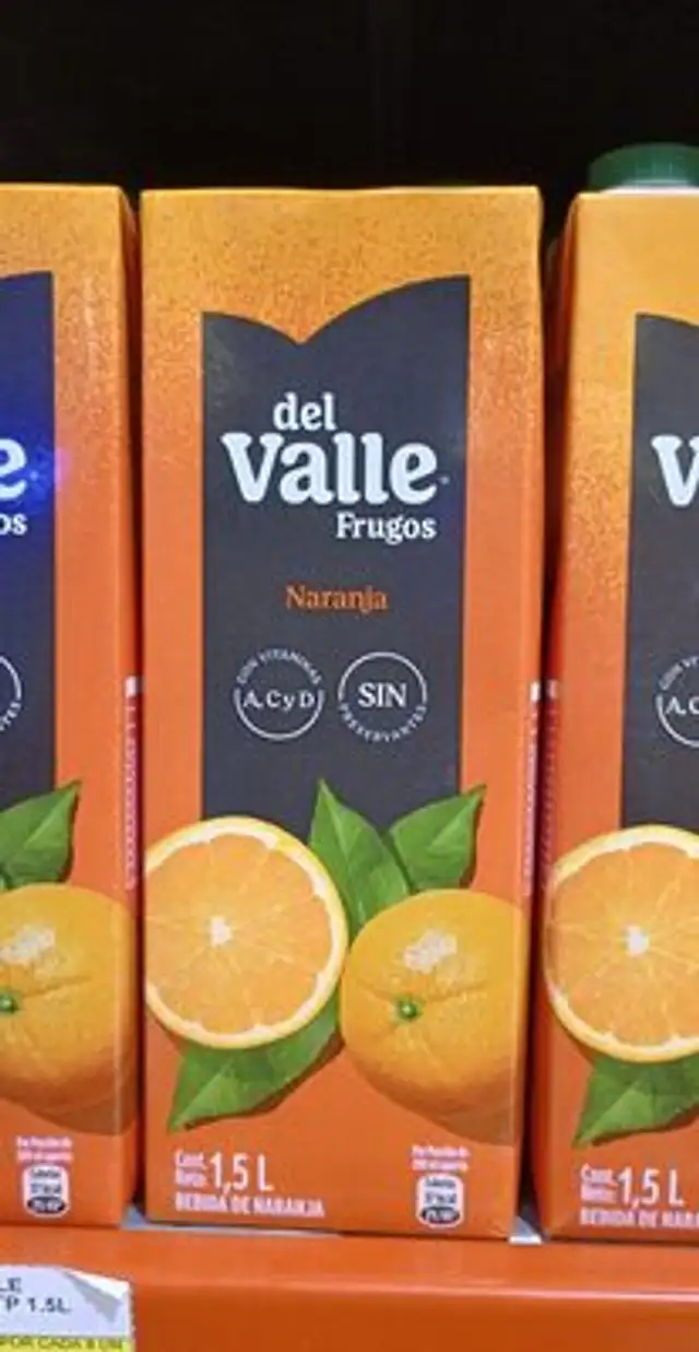 Frugos del Valle Naranja front packaging