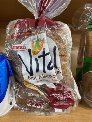 PAN VITAL BIMBO 600gramos front packaging