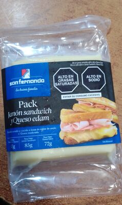 Pack jamón sandwich y queso edam