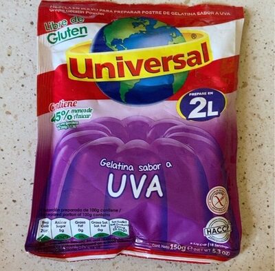 Universal Gelatina sabor a UVA