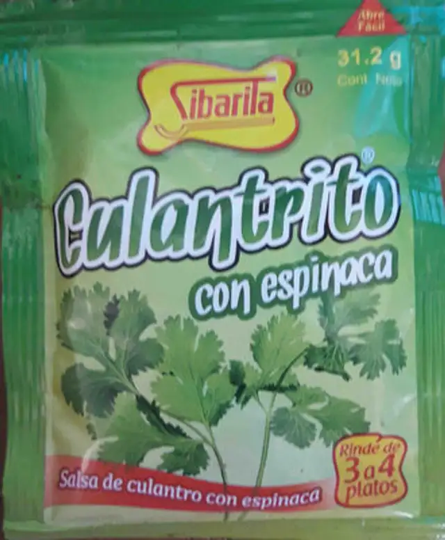 Culantrito con espinaca (Sibarita) front packaging