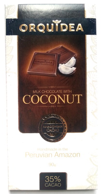 Milk chocolate with coconut