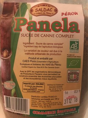 Panela front packaging