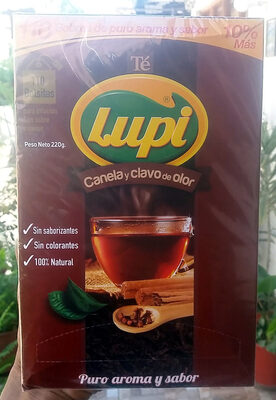 Té, Canela y Clavo de Olor front packaging